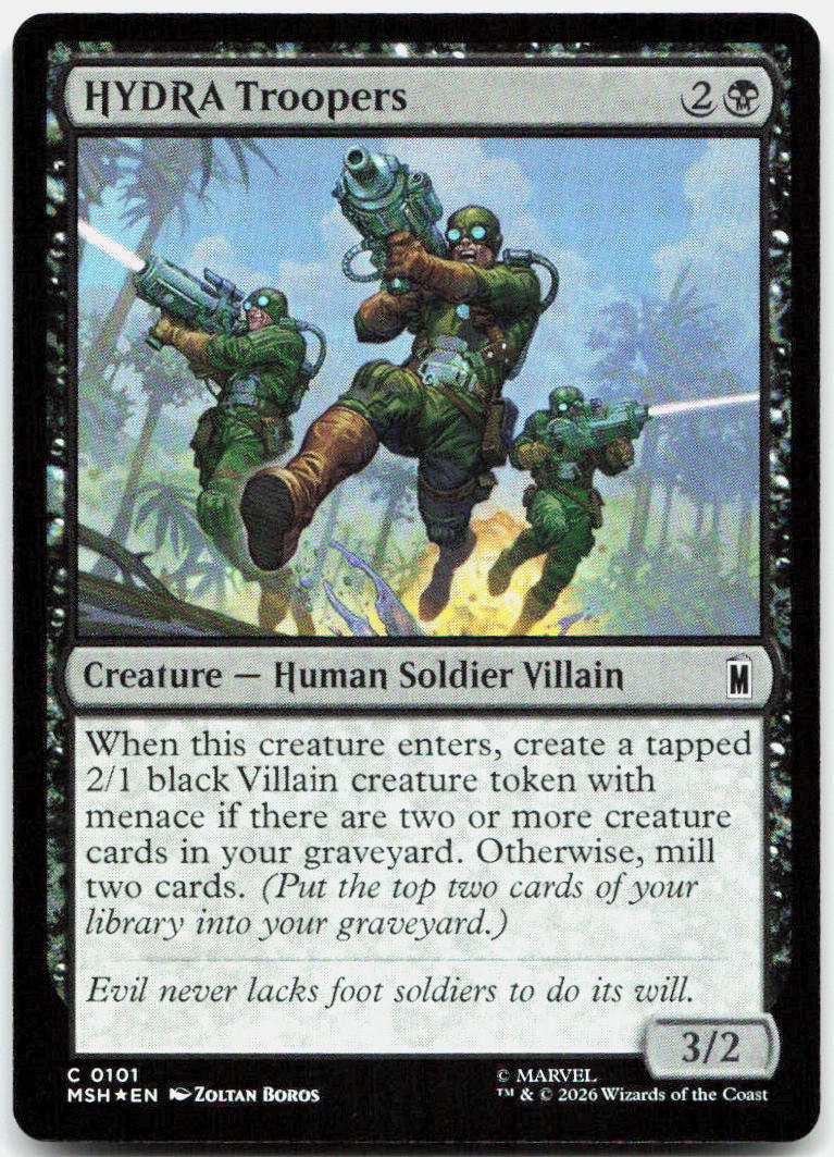 HYDRA Troopers NM Foil C Marvel Super Heroes 101