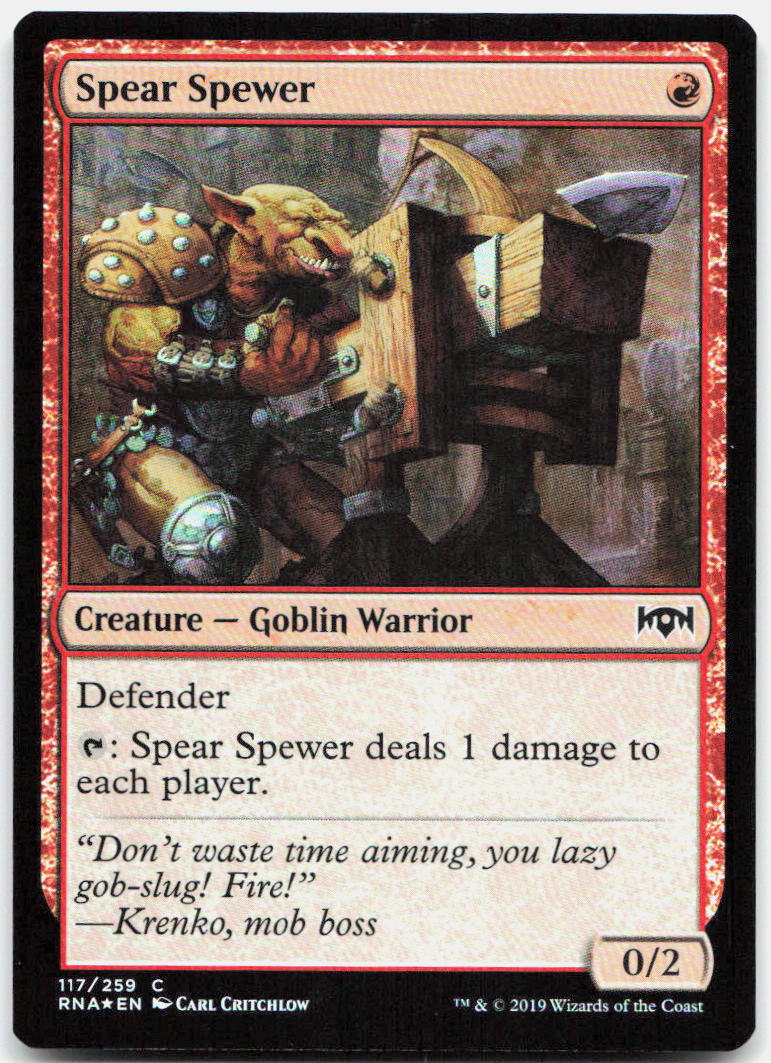 Spear Spewer NM Foil C Ravnica Allegiance 117
