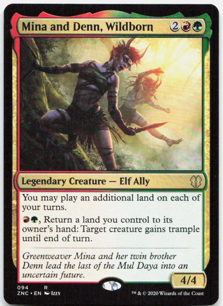 Mina and Denn, Wildborn NM R Commander: Zendikar Rising 94