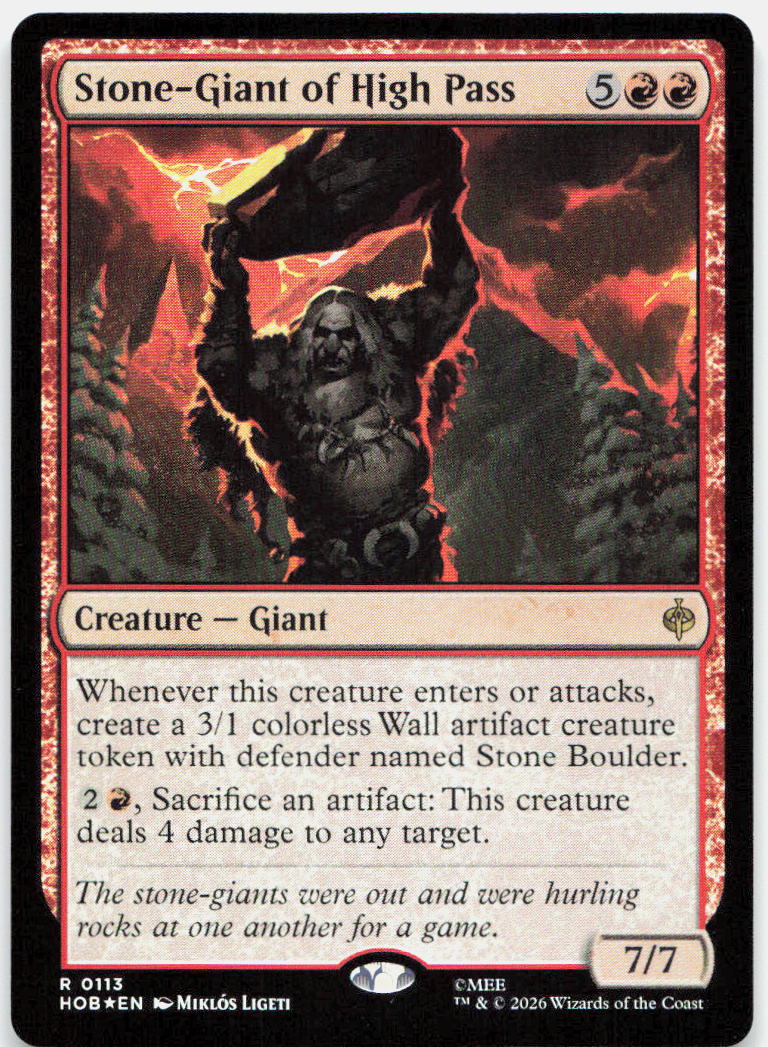 Stone-Giant of High Pass NM Foil R The Hobbit 113