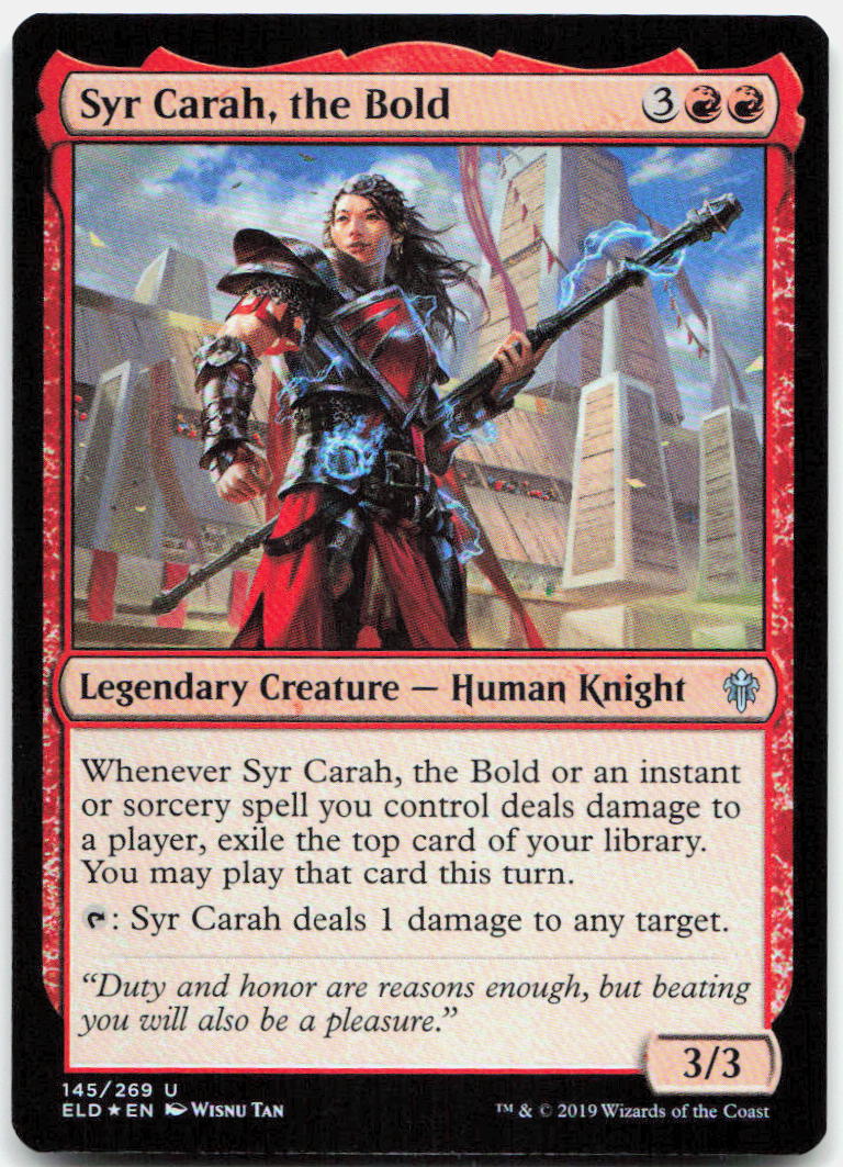 Syr Carah, the Bold NM Foil U Throne of Eldraine 145