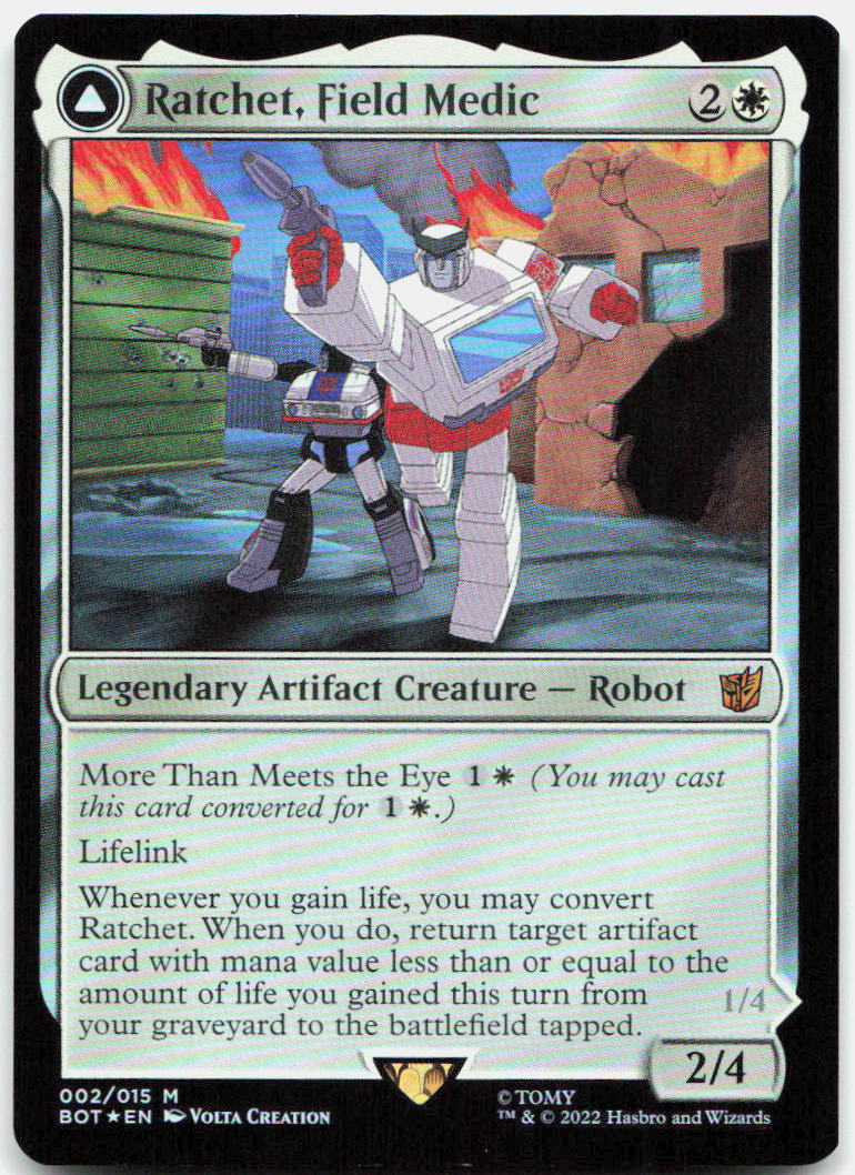 Ratchet, Field Medic NM Foil M Universes Beyond: Transformers 2