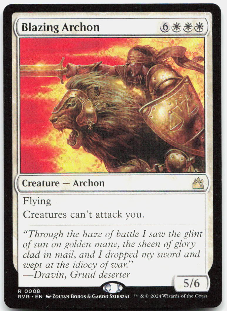Blazing Archon NM R Ravnica Remastered 8