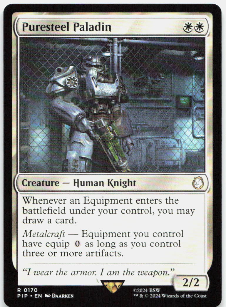Puresteel Paladin NM R Universes Beyond: Fallout 170