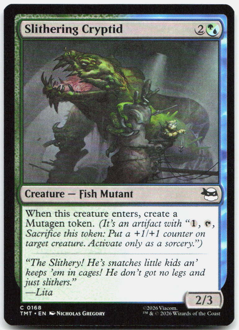 Slithering Cryptid NM C Teenage Mutant Ninja Turtles 168