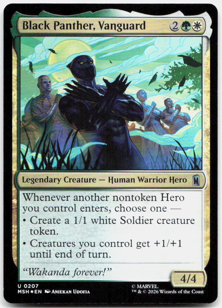 Black Panther, Vanguard NM Foil U Marvel Super Heroes 207
