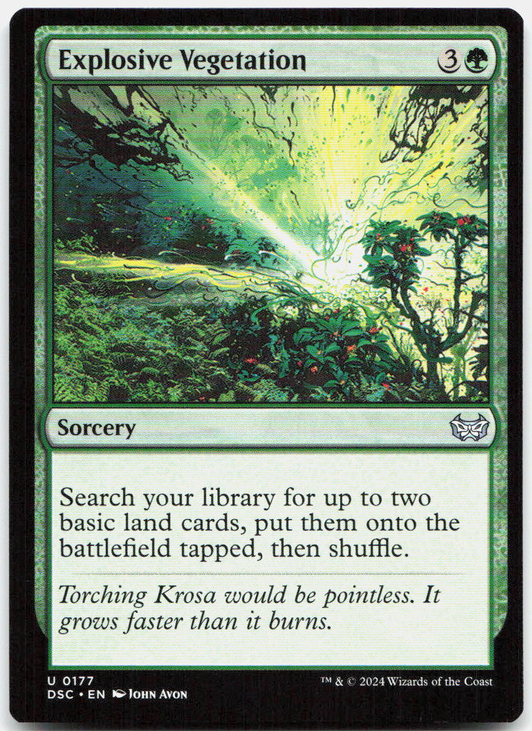 Explosive Vegetation NM U Commander: Duskmourn: House of Horror 177