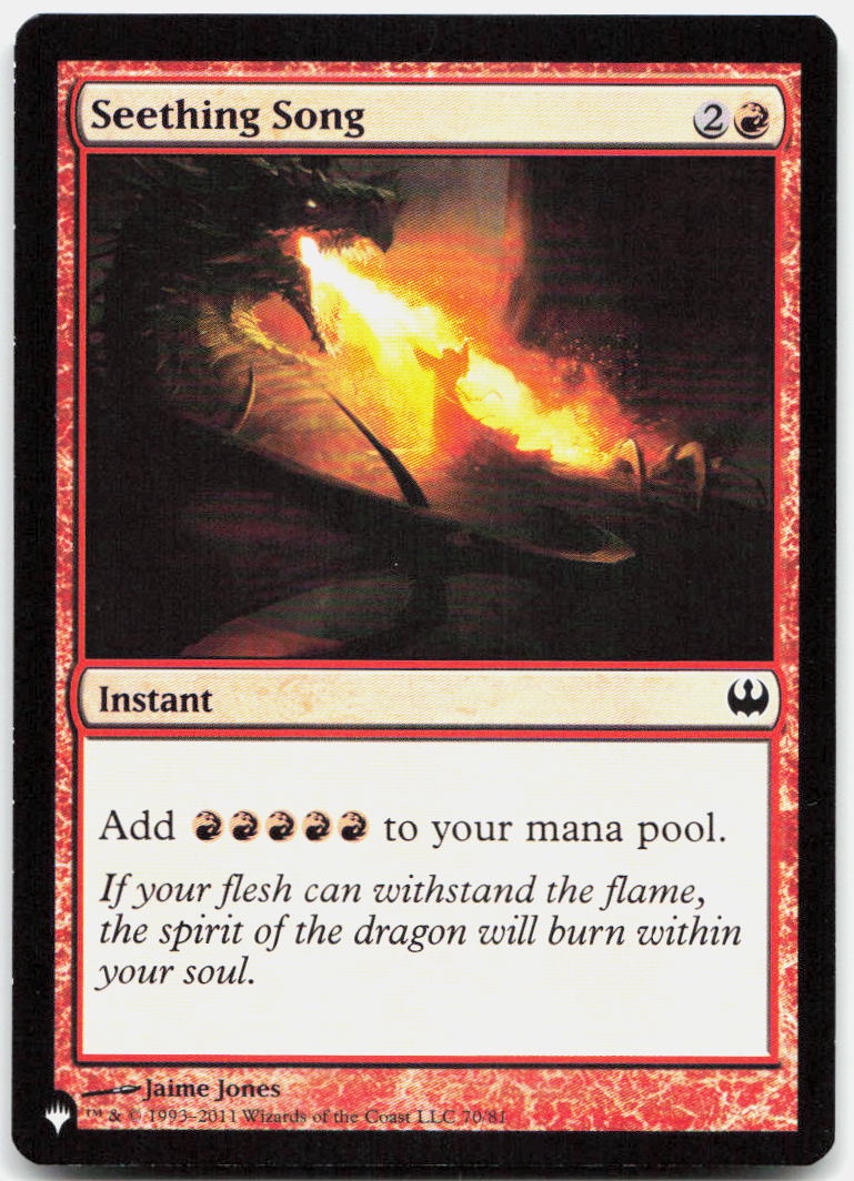 Seething Song NM C Duel Decks: Knights vs. Dragons 70