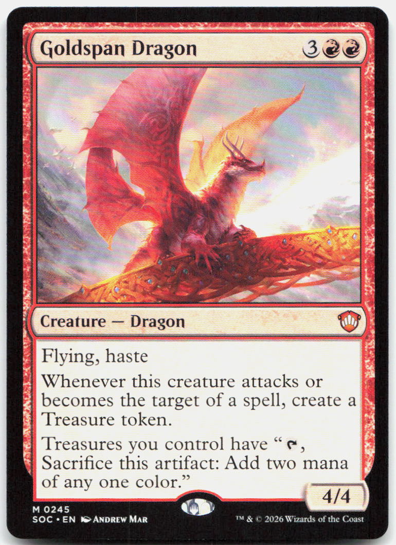Goldspan Dragon NM M Commander: Secrets of Strixhaven 245