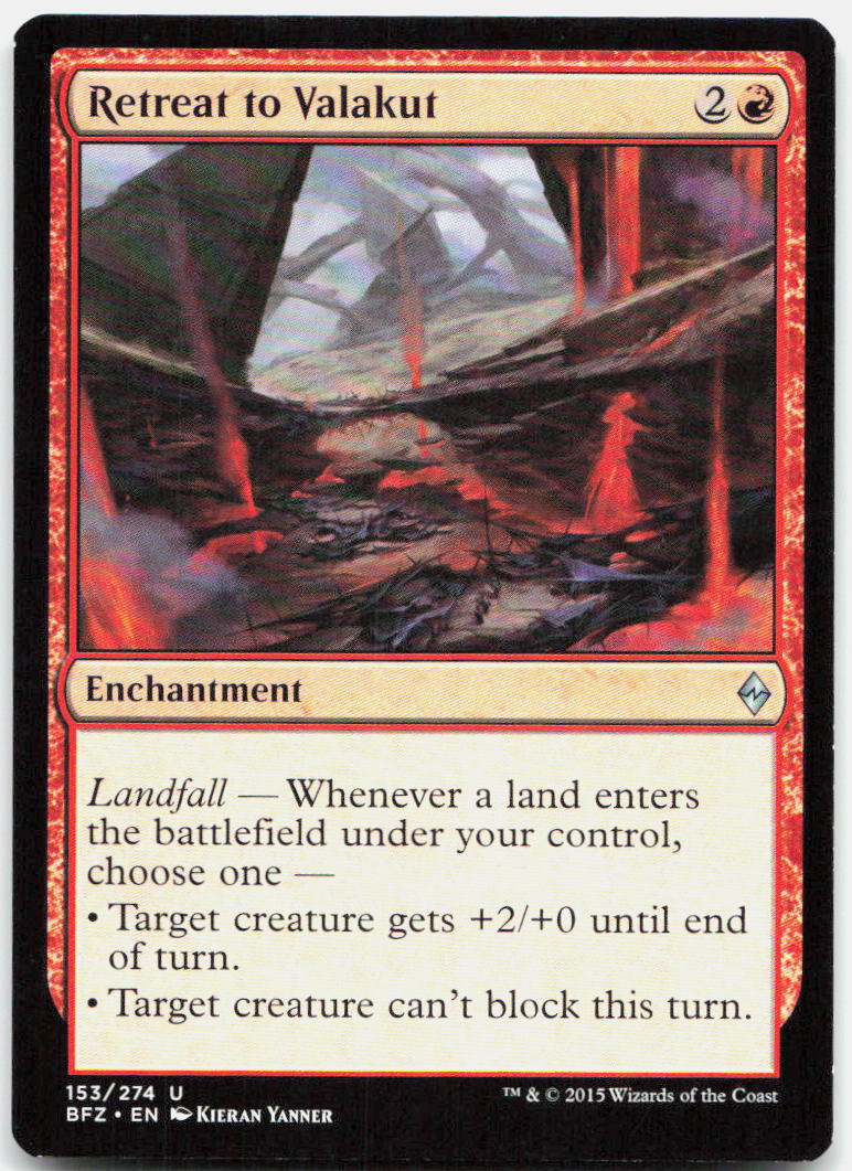 Retreat to Valakut NM U Battle for Zendikar 153