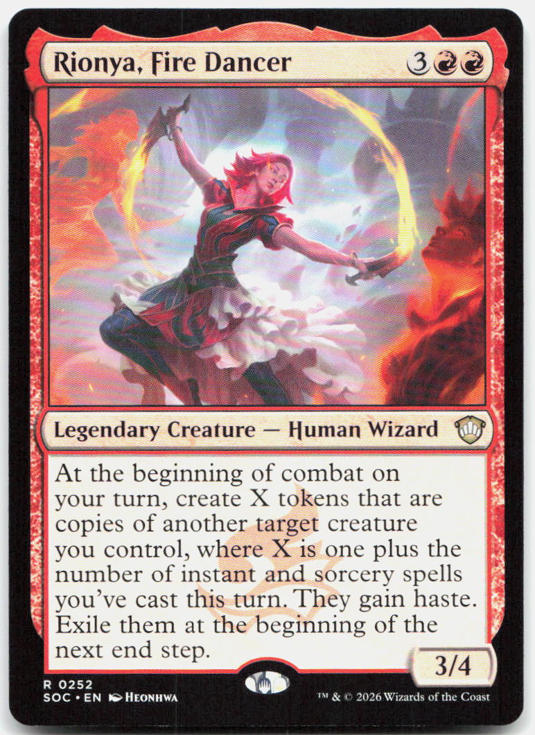 Rionya, Fire Dancer NM R Commander: Secrets of Strixhaven 252