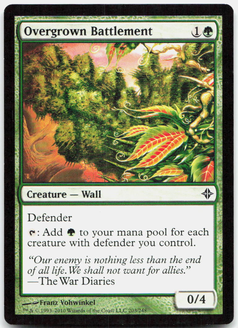 Overgrown Battlement NM C Rise of the Eldrazi 203