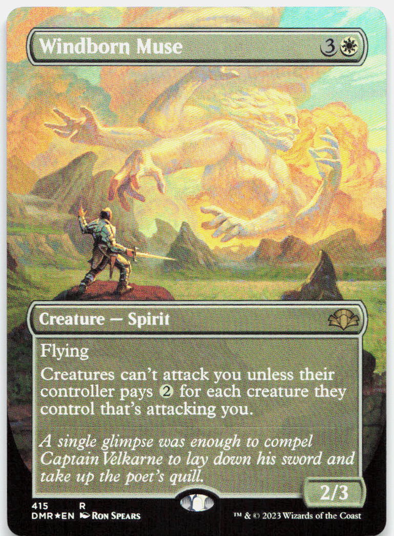 Windborn Muse (Borderless) NM Foil R Dominaria Remastered 415