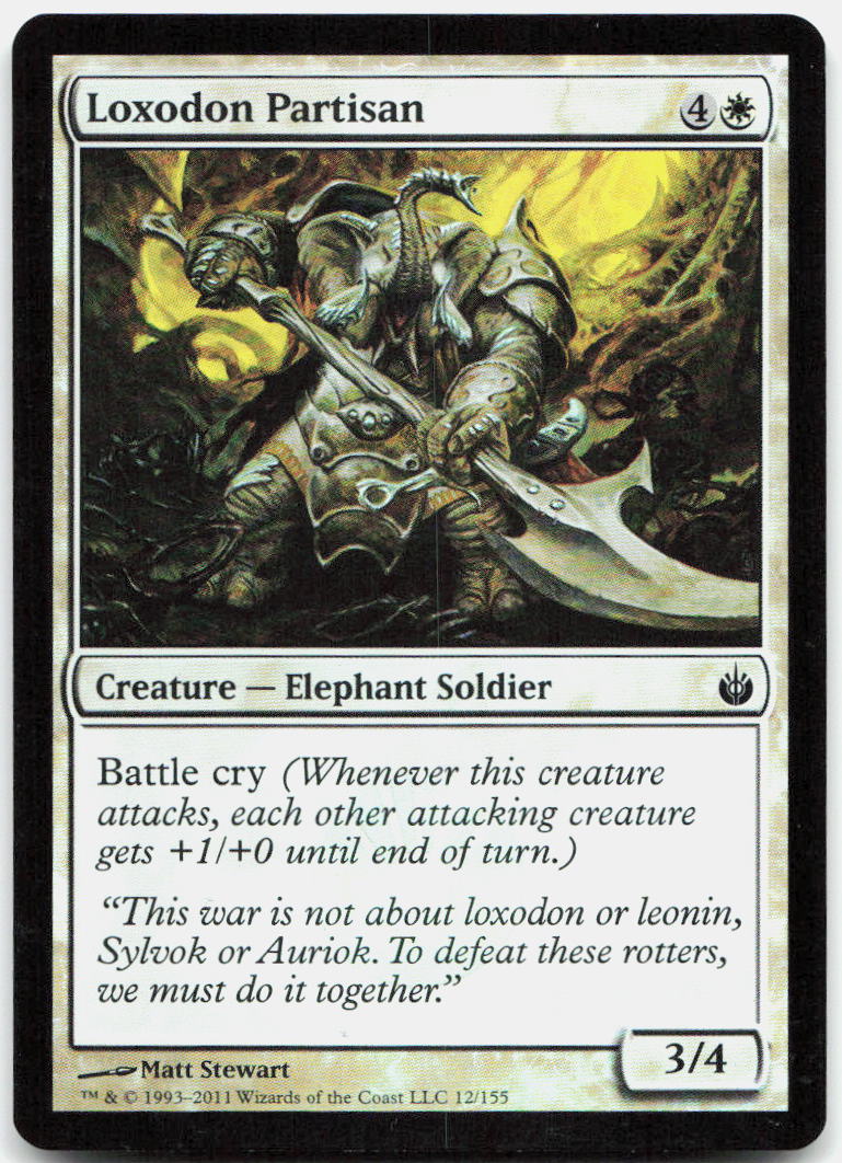Loxodon Partisan NM Foil C Mirrodin Besieged 12