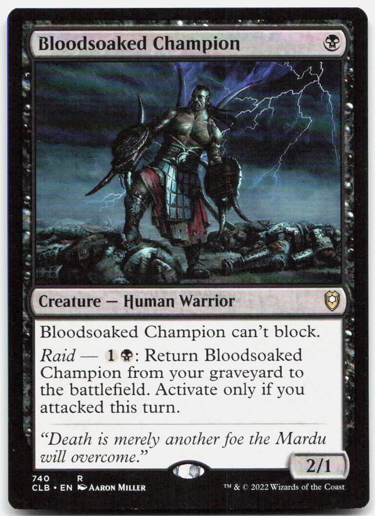 Bloodsoaked Champion NM R Commander Legends: Battle for Baldur's Gate 740