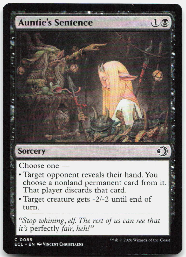 Auntie's Sentence NM C Lorwyn Eclipsed 85