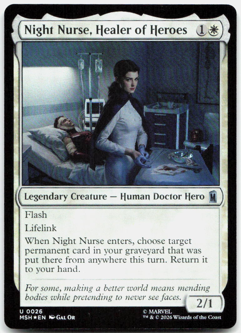 Night Nurse, Healer of Heroes NM Foil U Marvel Super Heroes 26