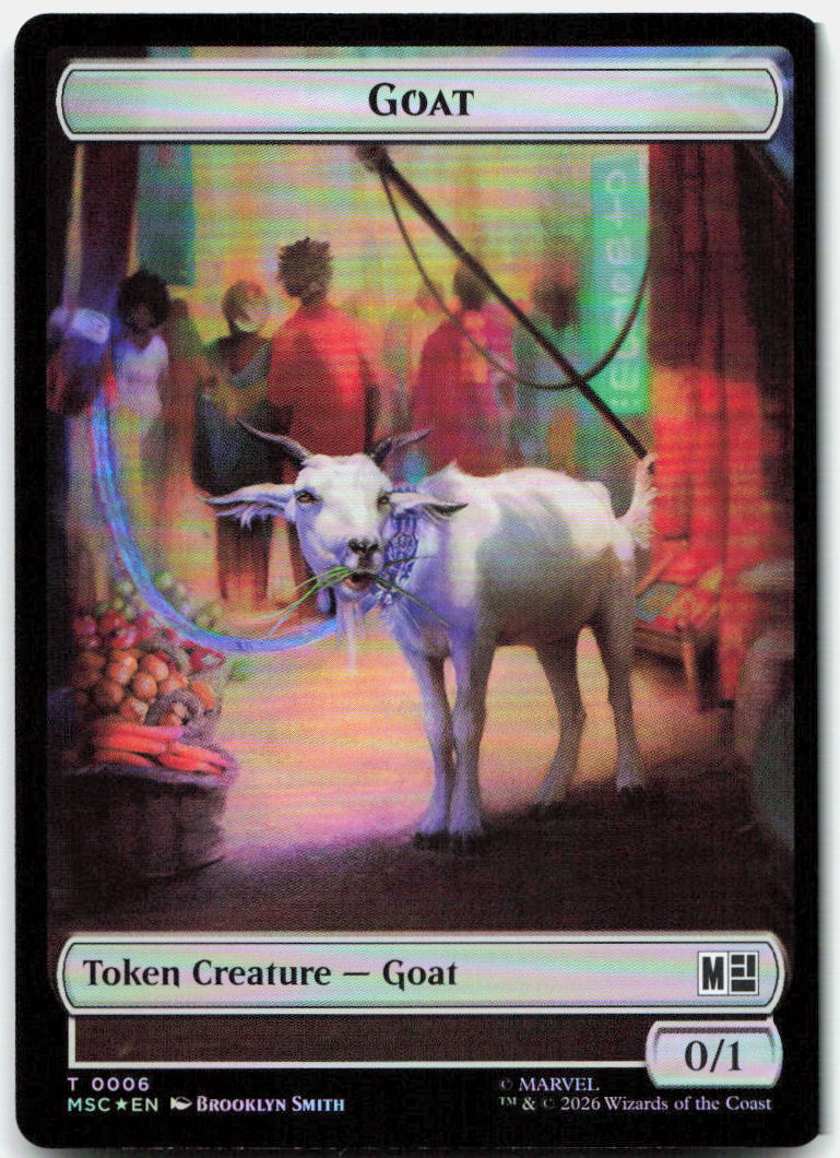 Goat // Construct Double-Sided Token NM Foil T Commander: Marvel Super Heroes 6