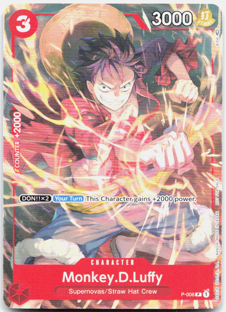 Monkey.D.Luffy (Tournament Vol. 1) NM PR One Piece Promotion 15.61Cards P-0