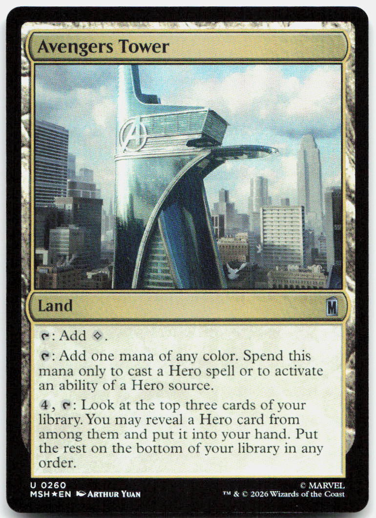 Avengers Tower NM Foil U Marvel Super Heroes 260