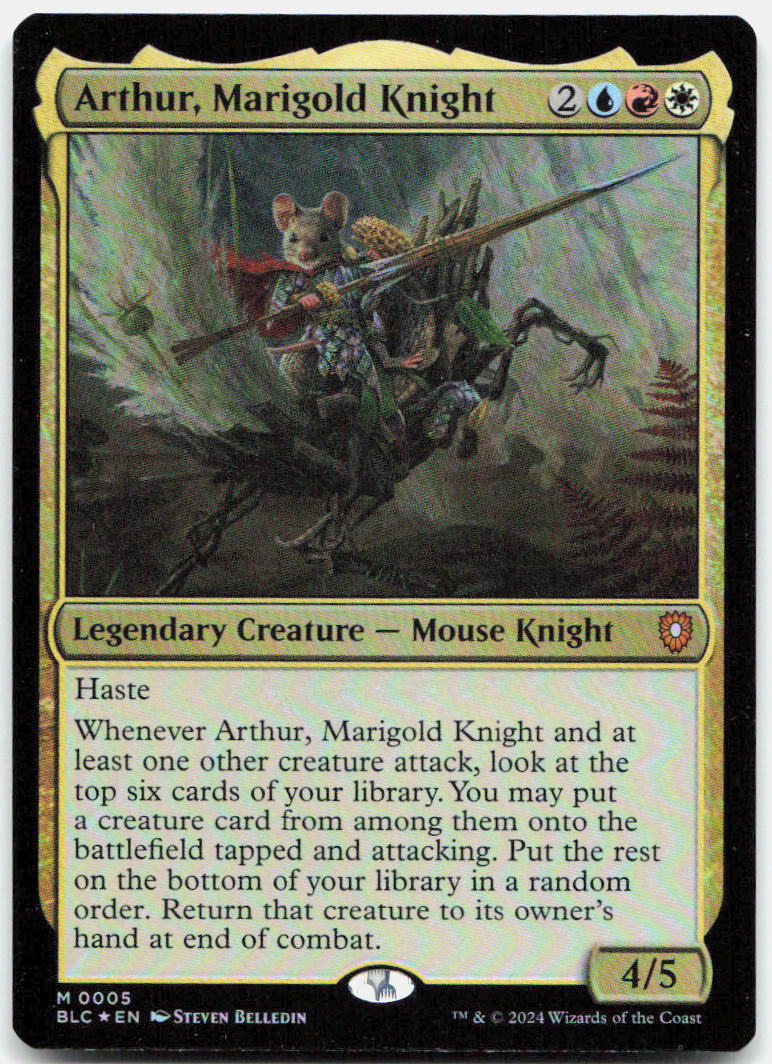 Arthur, Marigold Knight NM Foil M Commander: Bloomburrow 5