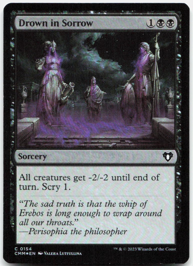 Drown in Sorrow NM Foil C Commander Masters 154