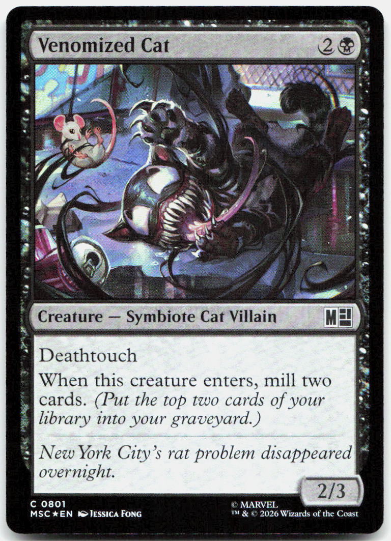Venomized Cat NM Foil C Commander: Marvel Super Heroes 801