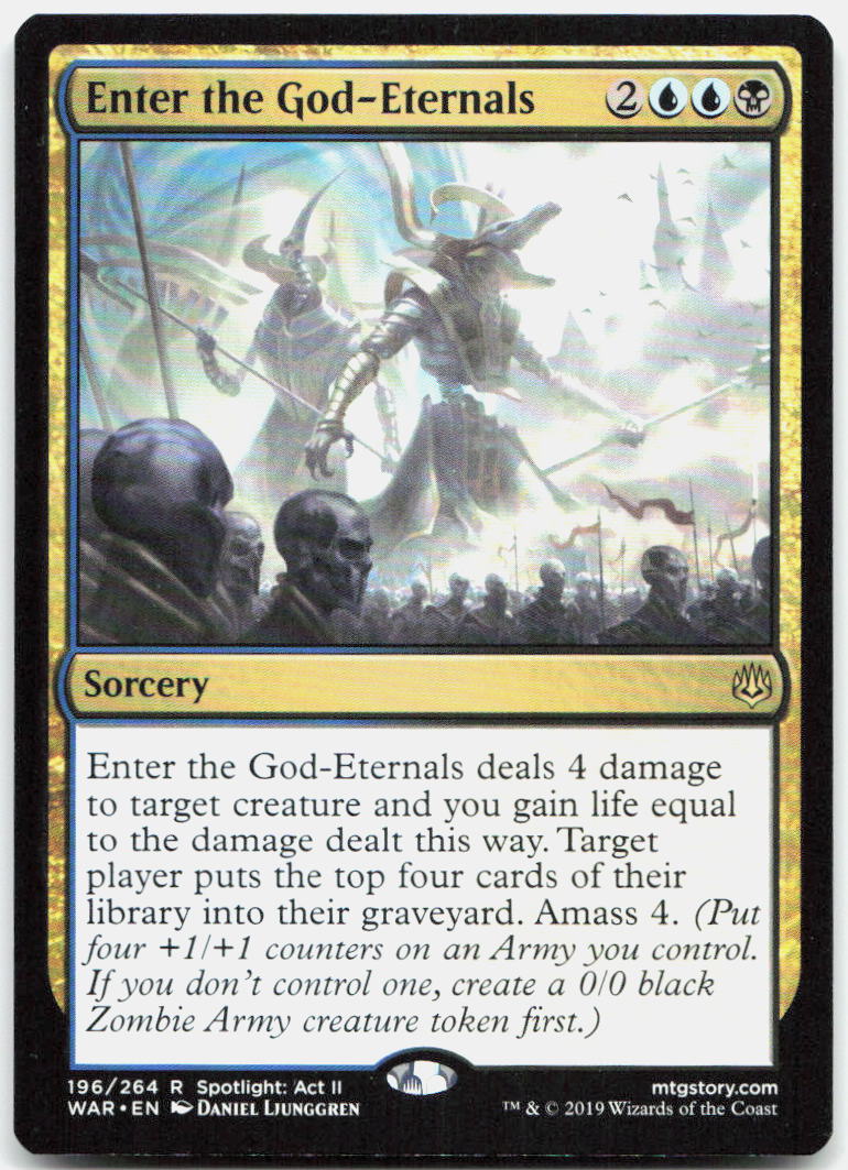 Enter the God-Eternals NM R War of the Spark 196