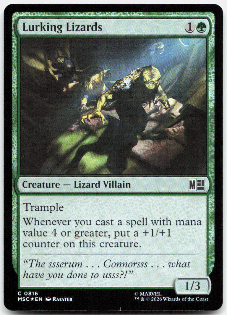 Lurking Lizards NM Foil C Commander: Marvel Super Heroes 816
