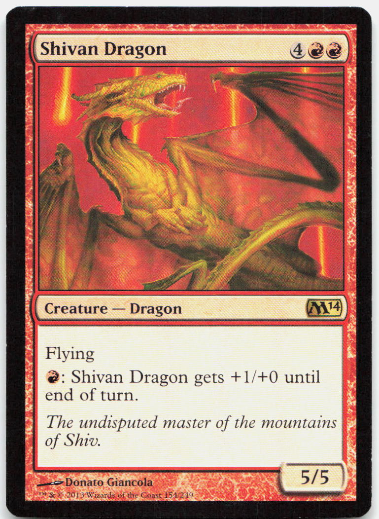 Shivan Dragon NM R Magic 2014 (M14) 154