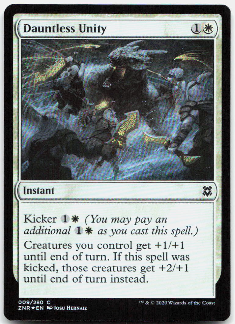 Dauntless Unity NM Foil C Zendikar Rising 9