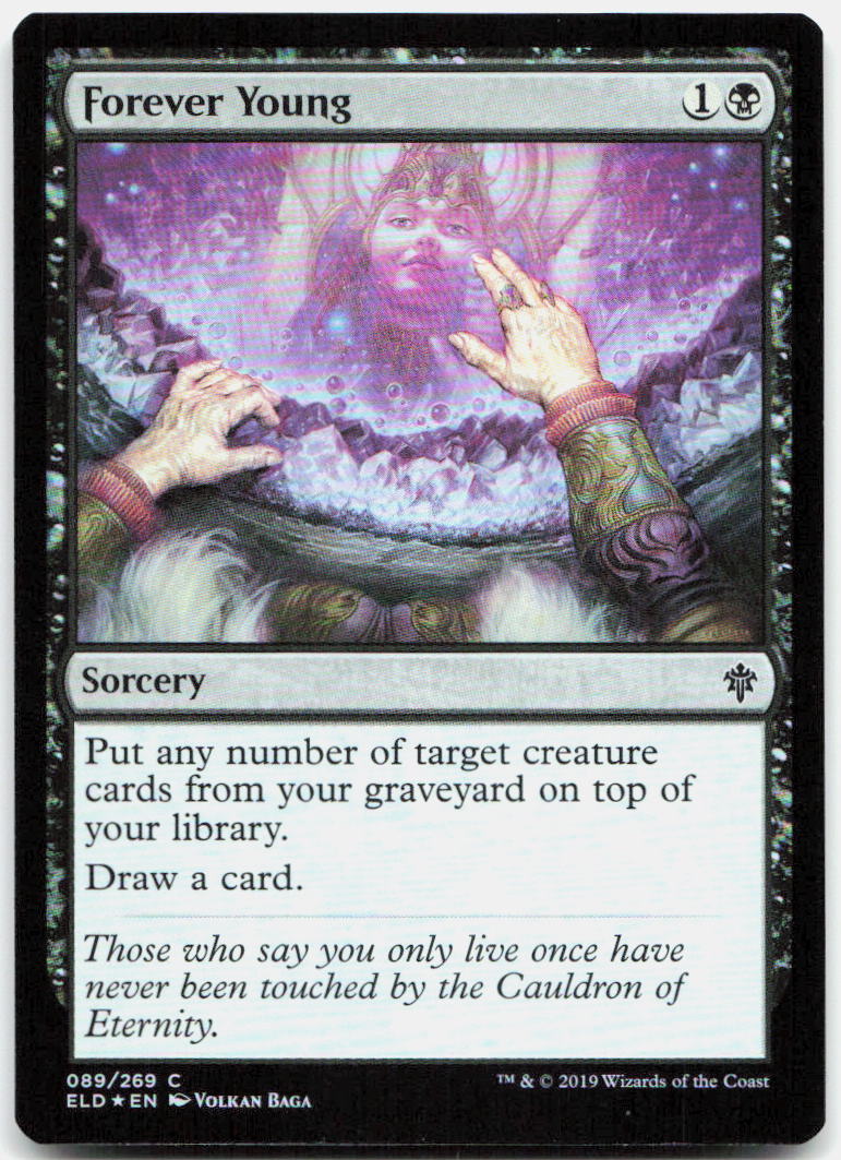 Forever Young NM Foil C Throne of Eldraine 89