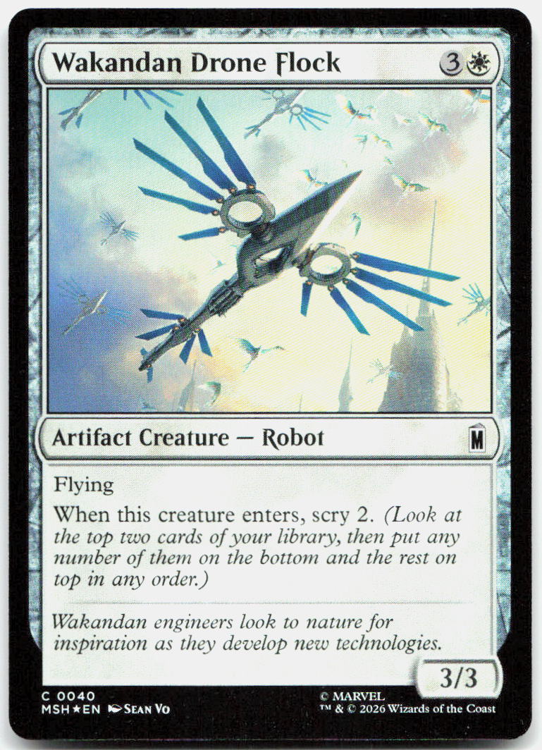 Wakandan Drone Flock NM Foil C Marvel Super Heroes 40