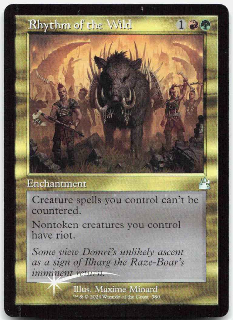 Rhythm of the Wild (Retro Frame) NM Foil U Ravnica Remastered 380