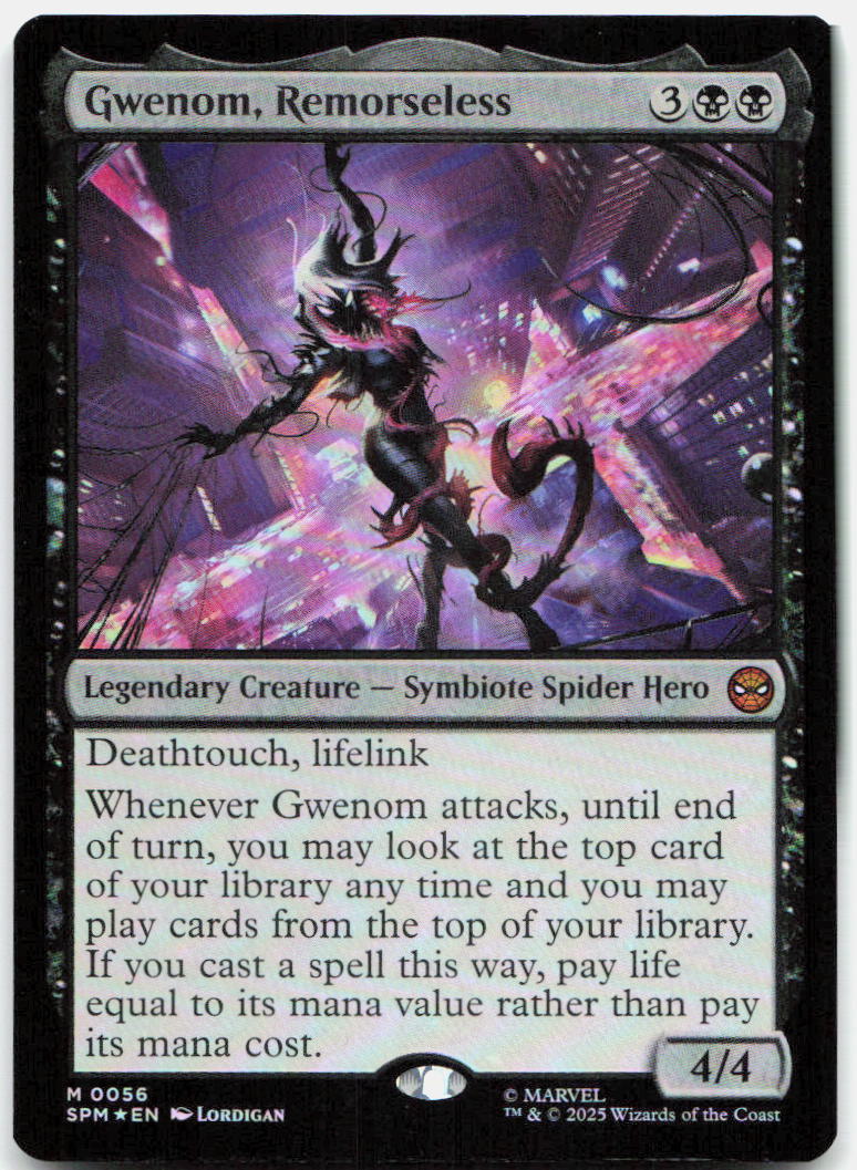 Gwenom, Remorseless NM Foil M Marvel's Spider-Man 56