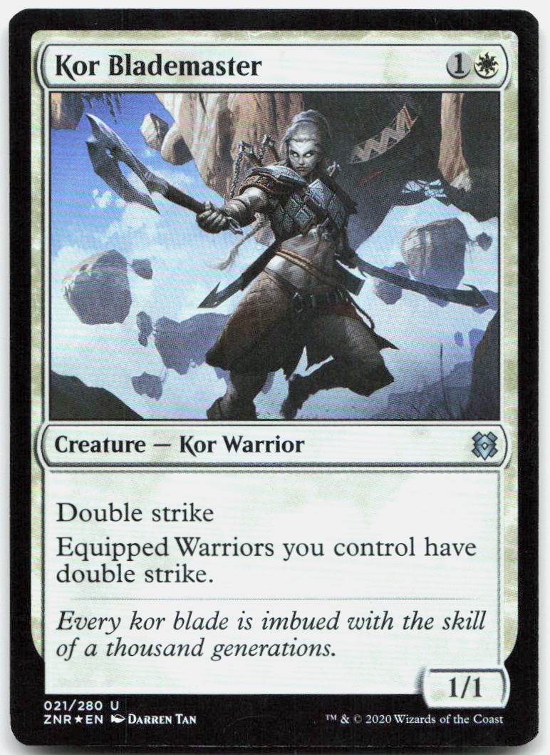 Kor Blademaster NM Foil U Zendikar Rising 21
