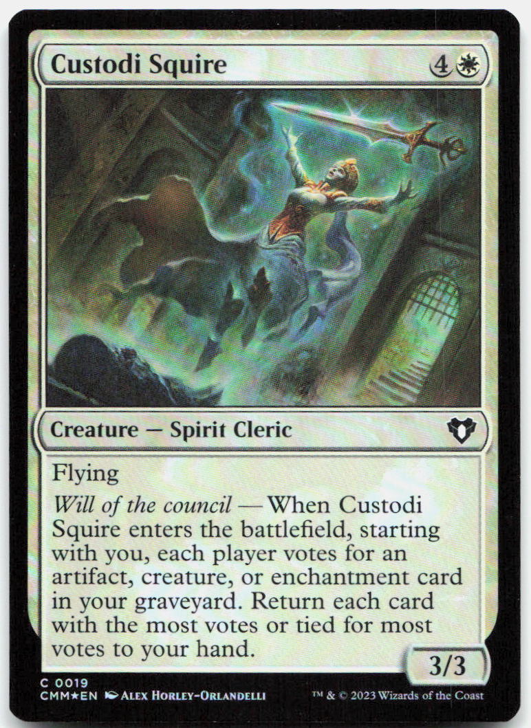 Custodi Squire NM Foil C Commander Masters 19