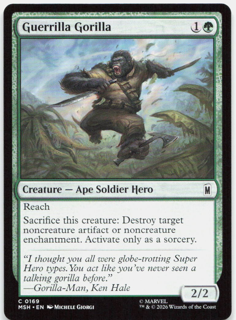 Guerrilla Gorilla NM C Marvel Super Heroes 169