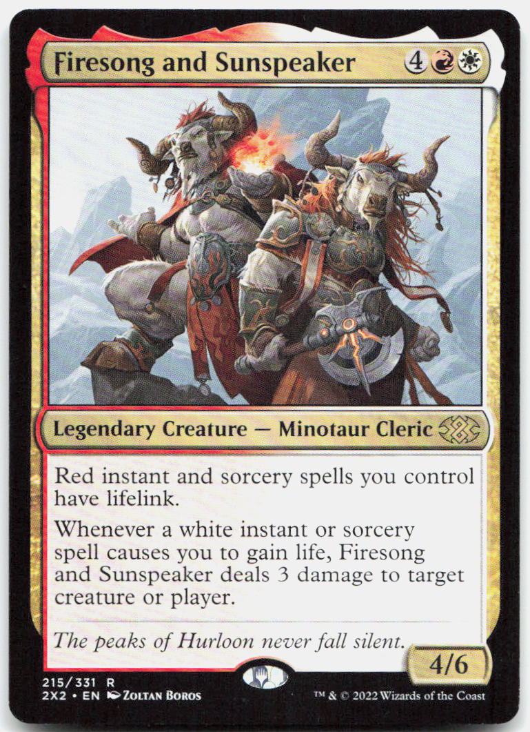 Firesong and Sunspeaker NM R Double Masters 2022 215