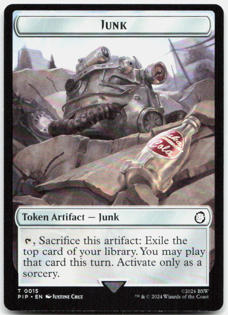 Junk // Clue Double-Sided Token NM Foil T Universes Beyond: Fallout 15 // 11