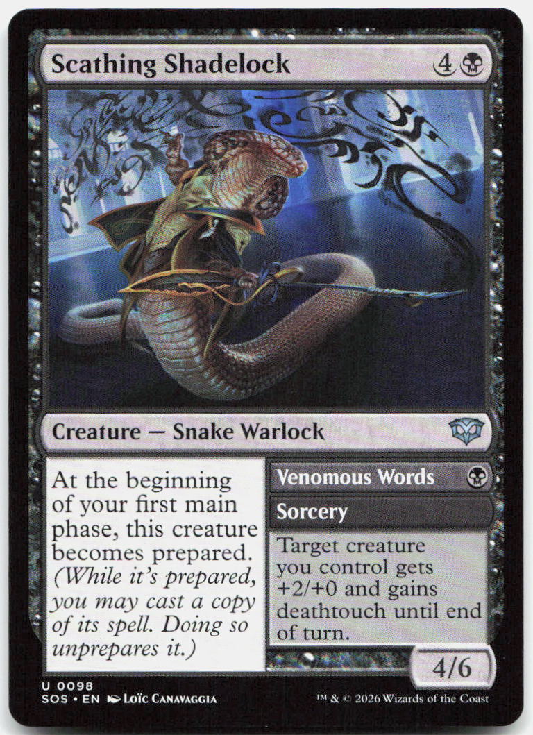 Scathing Shadelock NM U Secrets of Strixhaven 98