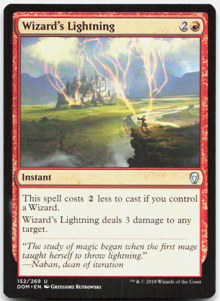 Wizard's Lightning NM U Dominaria 152