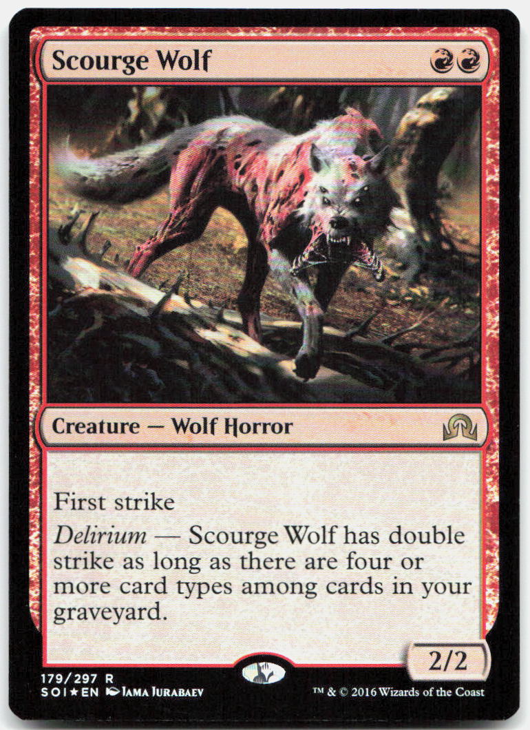 Scourge Wolf NM Foil R Shadows over Innistrad 179