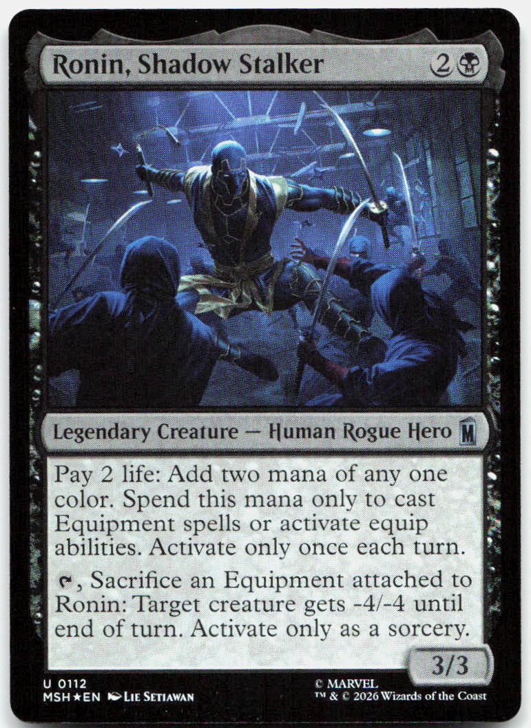 Ronin, Shadow Stalker NM Foil U Marvel Super Heroes 112