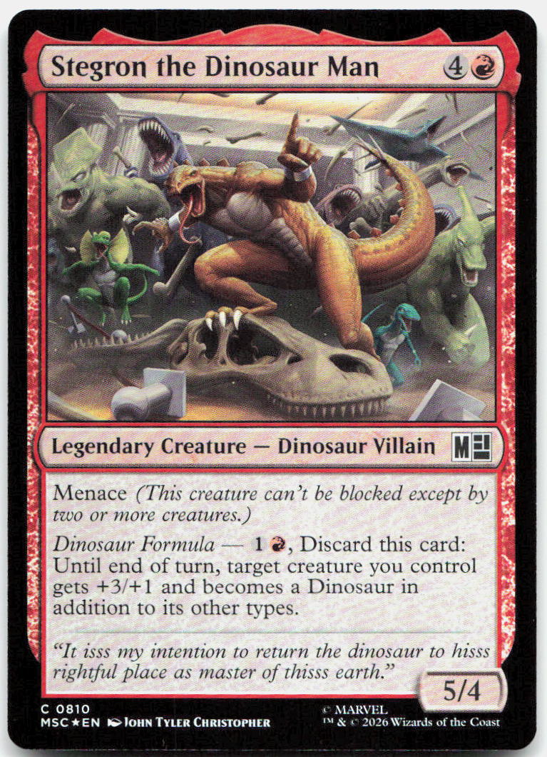 Stegron the Dinosaur Man NM Foil C Commander: Marvel Super Heroes 810