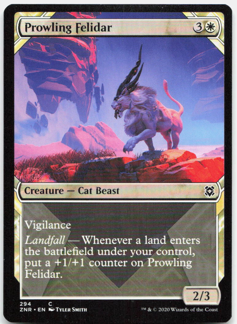 Prowling Felidar (Showcase) NM C Zendikar Rising 294