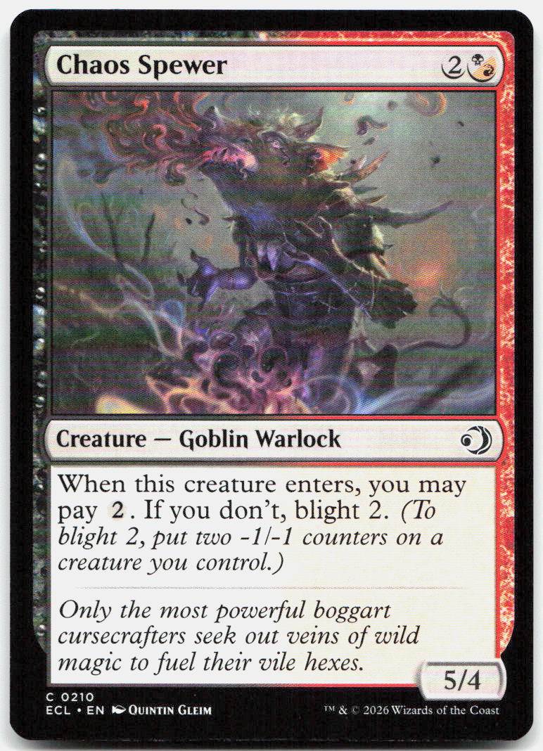 Chaos Spewer NM C Lorwyn Eclipsed 210