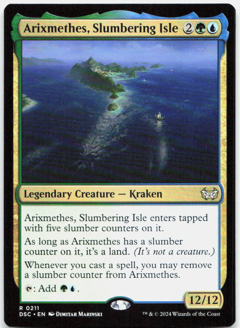 Arixmethes, Slumbering Isle NM R Commander: Duskmourn: House of Horror 211