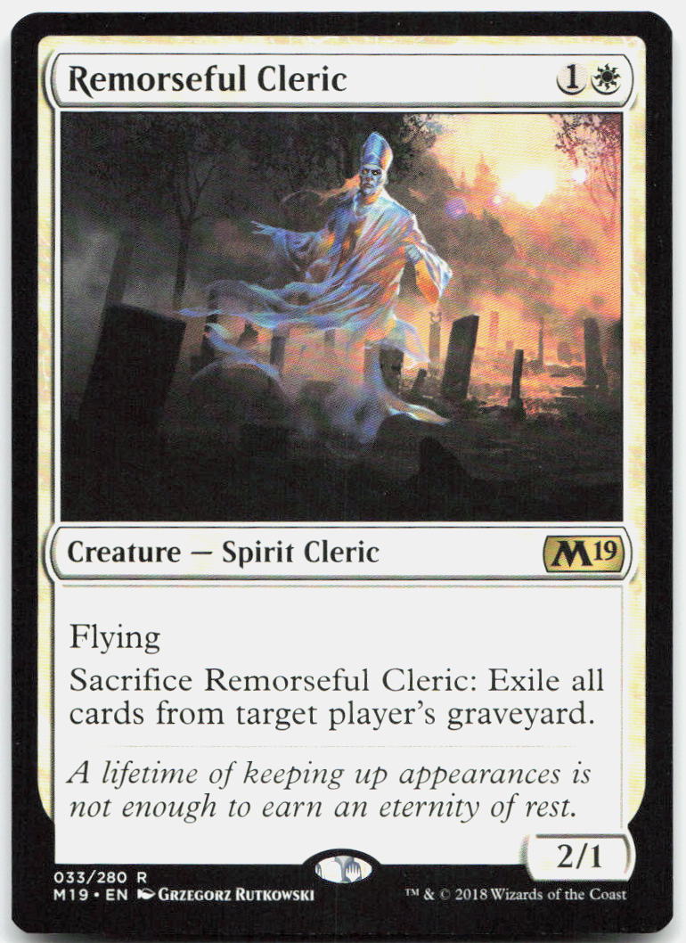 Remorseful Cleric NM R Core Set 2019 33