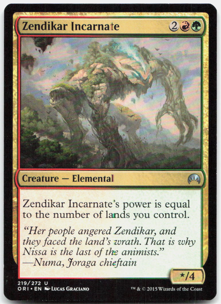 Zendikar Incarnate NM U Magic Origins 219